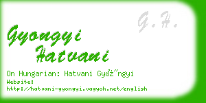 gyongyi hatvani business card